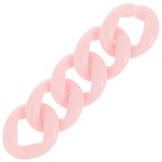 Eslabón acrílico trenzado oval 39x34 mm - Rosa claro x1|raw }}