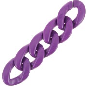 Eslabón acrílico trenzado oval 29x21 mm - Morado oscuro x1|raw }}