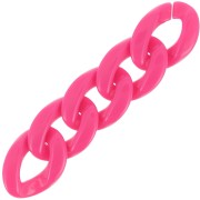 Eslabón acrílico trenzado oval 29x21 mm - Fucsia x1|raw }}