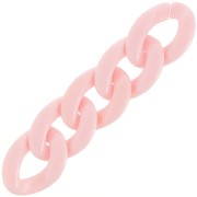 Eslabón acrílico trenzado oval 29x21 mm - Rosa claro x1|raw }}