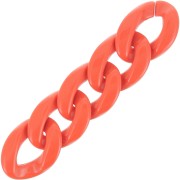Eslabón acrílico retorcido oval 29x21 mm - Naranja oscuro x1|raw }}
