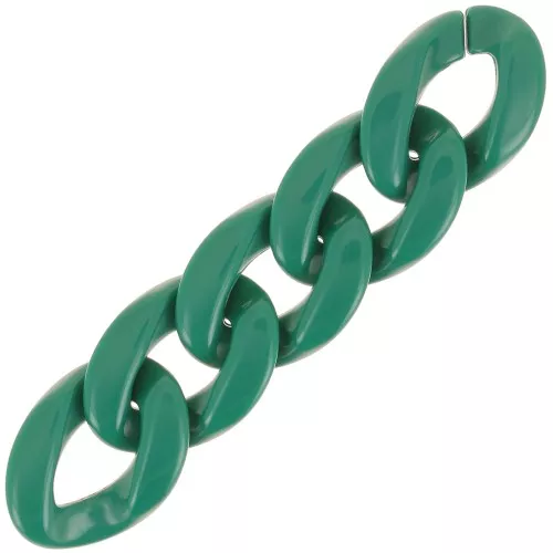 Eslabón acrílico trenzado oval 29x21 mm - Verde oscuro x1