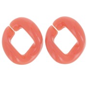 Eslabón acrílico trenzado ovalado 21x18 mm - Brick x1