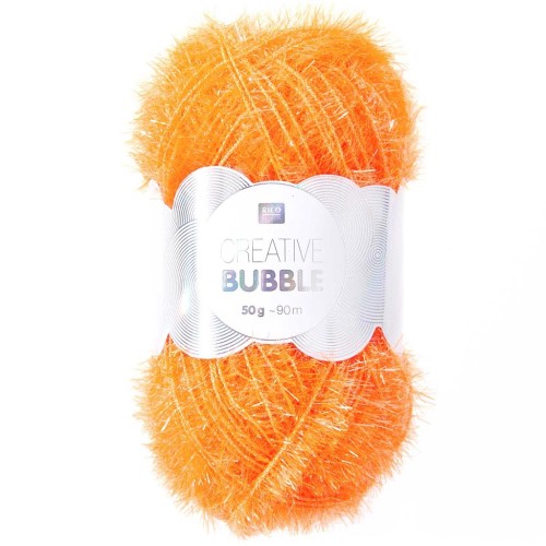 Creative Bubble - Hilo de ganchillo para esponja tawashi - Neon Apricot x50g