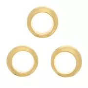 Anillas cerradas 3x0.8 mm - Doradas con oro fino x25
