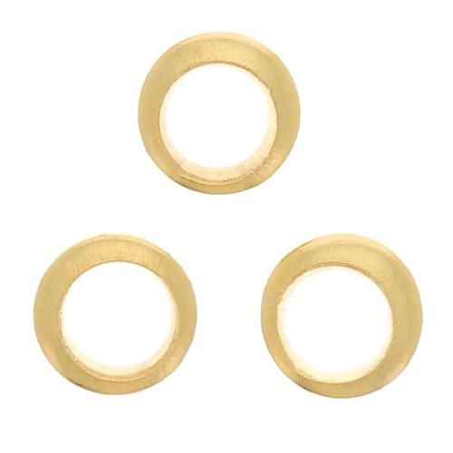 Anillas cerradas 3x0.8 mm - Doradas con oro fino x25