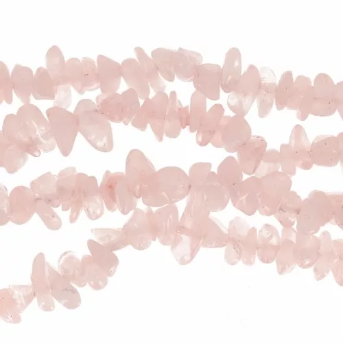 Chips 5 - 8 mm cuentas de piedras preciosas - Cuarzo Rosa x78cm