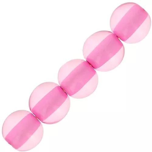 Perlas de resina transparente 6 mm - Rosa x10