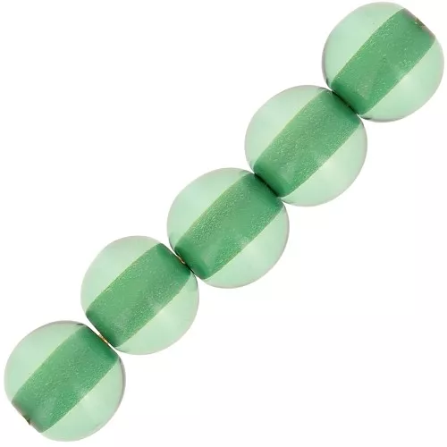 Perlas de resina transparente 6 mm - Verde x10