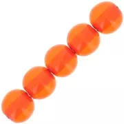 Perlas de resina transparente 6 mm - Naranja x10