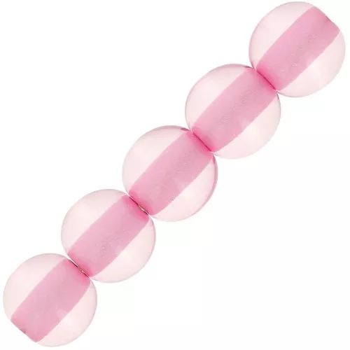 Perlas de resina transparente 6 mm - Rosa claro x10