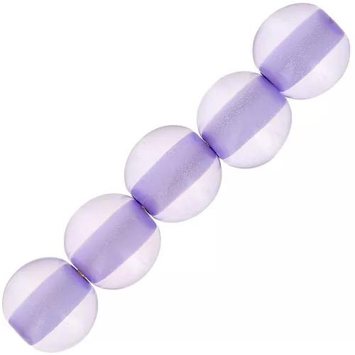Cuentas de resina transparente 6 mm - Lavanda x10