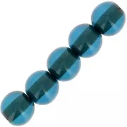 Perlas de resina transparente 6 mm - Azul pato x10