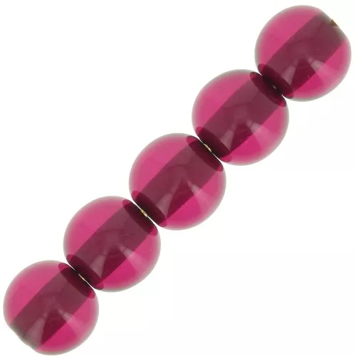 Perlas de resina transparente 6 mm - Violeta x10