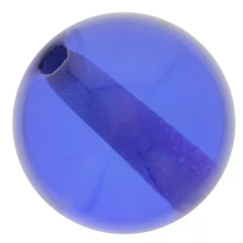 Cuentas de resina transparente 8 mm - Azul royal x1
