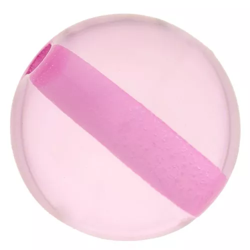 Cuentas de resina transparente 8 mm - Rosa x1