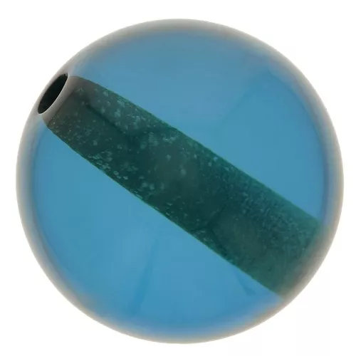Perlas de resina transparente 8 mm - Azul pato x1