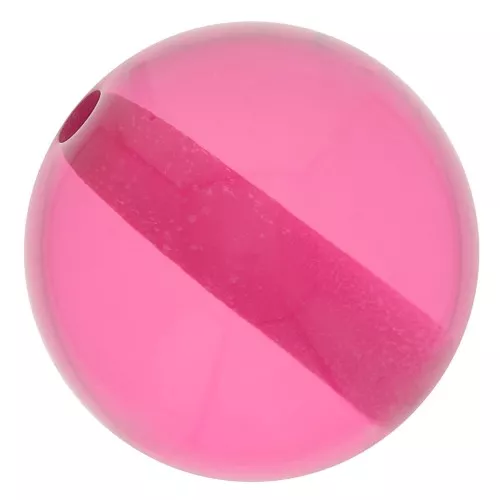 Cuenta de resina transparente 10 mm - Rosa oscuro x1