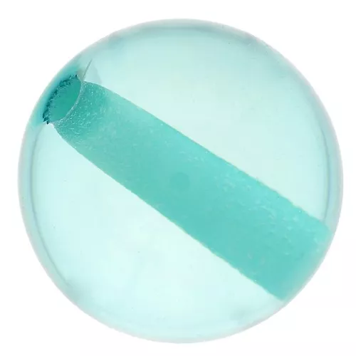 Cuenta de resina transparente 10 mm - Azul Caribe x1