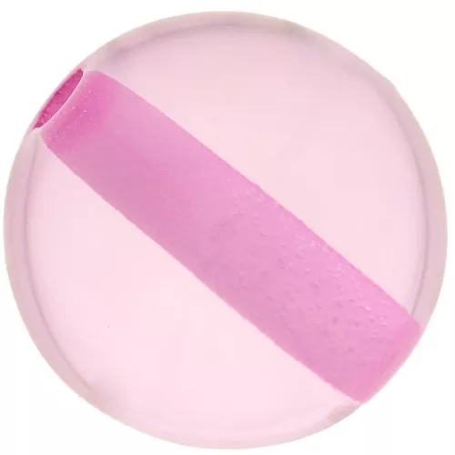 Cuenta de resina transparente 12 mm - Rosa x1