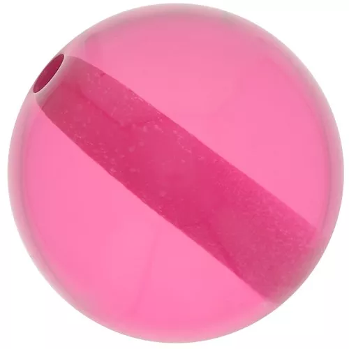 Cuenta de resina transparente 12 mm - Rosa oscuro x1