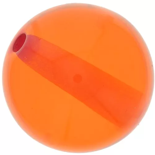 Cuenta de resina transparente 12 mm - Naranja x1