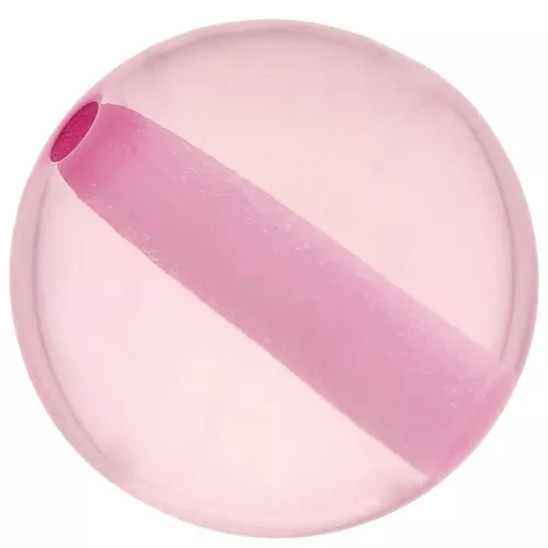 Cuenta de resina transparente 12 mm - Rosa claro x1