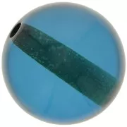 Pato azul - Perle en résine transparente 12 mm - Bleu canard x1 Perle en résine transparente 12 mm - Bleu canard x1