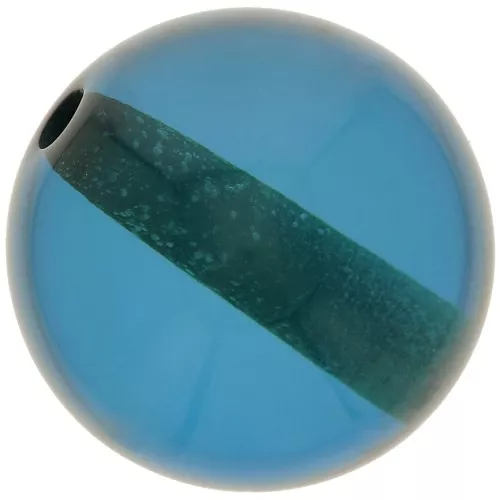 Cuenta de resina transparente 12 mm - Azul pato x1