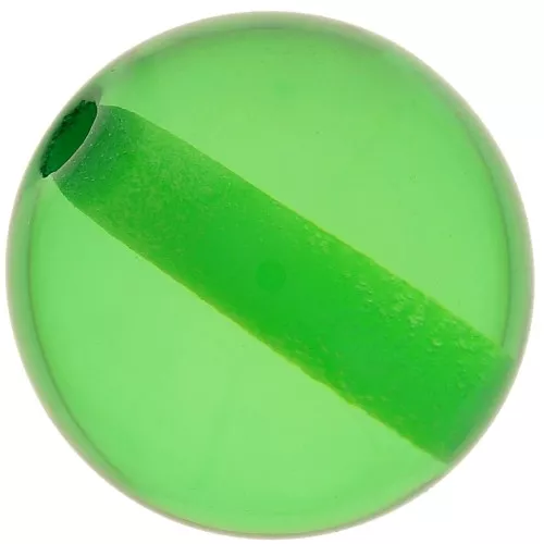Cuenta de resina transparente 12 mm - Verde pradera x1
