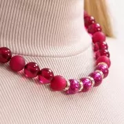 Cuenta de resina transparente 12 mm - Violeta x1