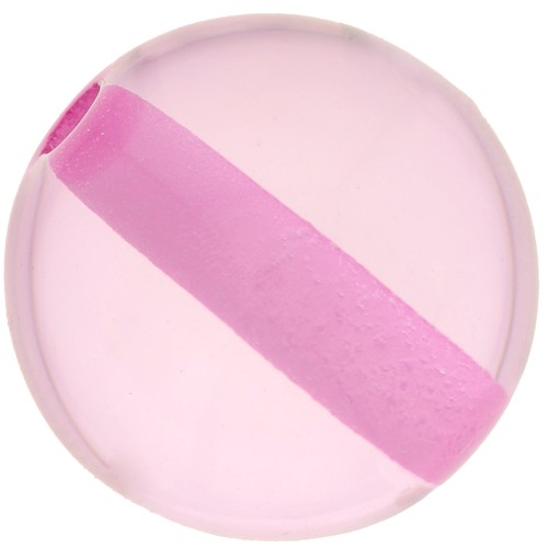 Cuenta de resina transparente de 14 mm - Rosa x1