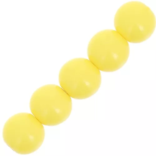 Perlas de resina opaca 6 mm - Amarillo sol x10