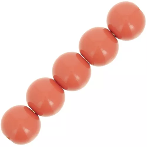 Perlas de resina opaca 6 mm - Terracota x10