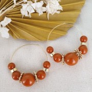 Cuenta de resina opaca 8 mm - Amarillo sol x1