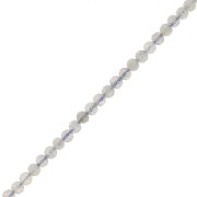 Cuenta redonda facetada 3 mm gema - Labradorita x39cm