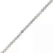 Cuenta redonda facetada 3 mm gema - Labradorita x39cm