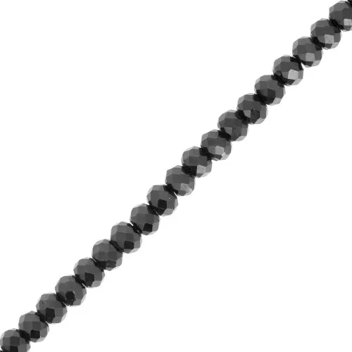 Cuentas facetadas redondas aplanadas 4x3 mm piedra preciosa - Spinelle x36cm