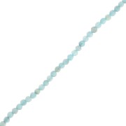 Cuenta redonda facetada 2 mm gema - Larimar x33cm|raw }}