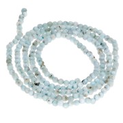 Cuentas facetadas redondas 2 mm gema - Larimar x37cm