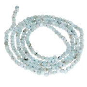 Cuentas facetadas redondas 2 mm gema - Larimar x37cm