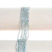 Cuentas facetadas redondas 2 mm gema - Larimar x37cm