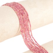 Cuenta redonda facetada 2 mm gema - Thulite x39cm