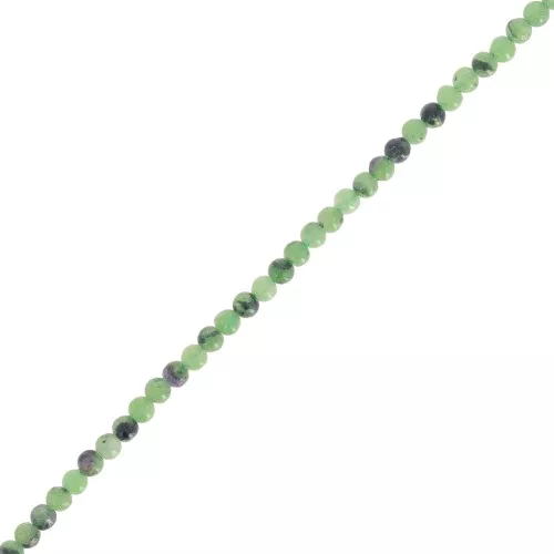Cuenta redonda 2 mm gema - Rubis Zoisita x39cm