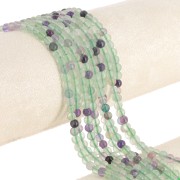 Cuenta redonda 4 mm gema - Fluorita x38cm