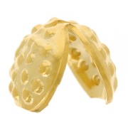 Tapanudos 7 mm dorado con oro fino x4