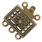 Cierre 3 hilos 10 mm bronce x2