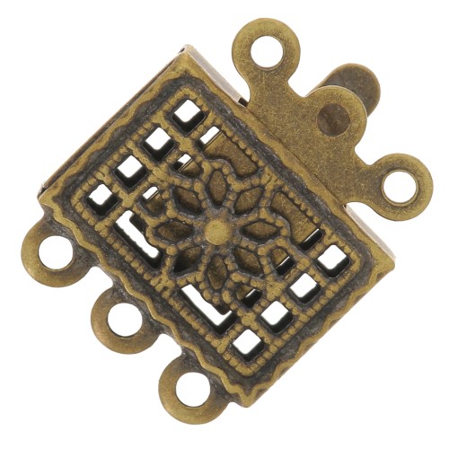 Cierre 3 hilos 10 mm bronce x2
