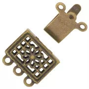 Cierre 3 hilos 10 mm bronce x2