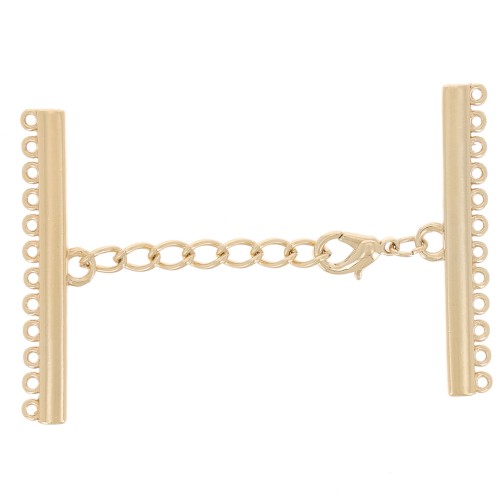 Cierre 12 filas 45 mm para pulsera y collar - Dorado x1